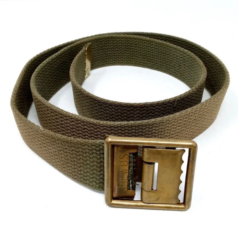 WWII Belt Buckle Brass KREW US Marines Army Military Vintage Original